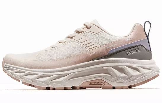 Кроссовки женские с низким верхом, белые, серые / дымчато-розовые Camel