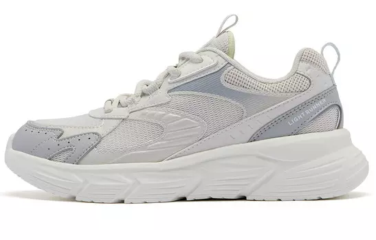 Кроссовки женские с низким верхом белые/серые Qiaodan