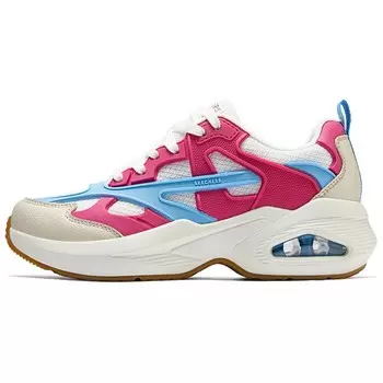 Кроссовки женские с низким верхом белые/синие/розовые Skechers