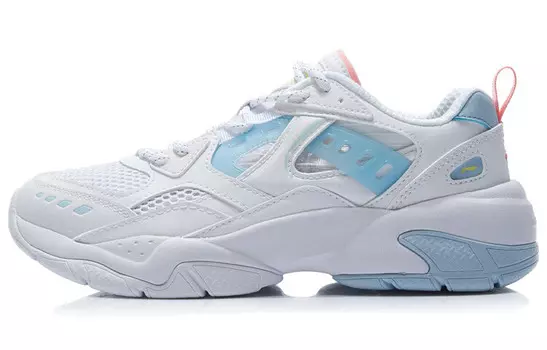 Кроссовки женские с низким верхом, белые/светло-голубые Lining