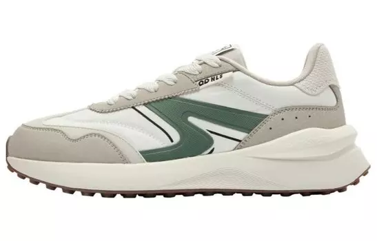 Кроссовки женские с низким верхом белые/зеленые Qiaodan