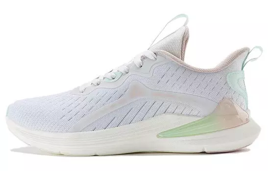 Кроссовки женские с низким верхом белые/зеленые/розовые Peak