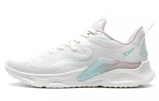 Кроссовки женские с низким верхом белые/зеленые Xtep