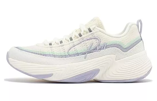 Кроссовки женские с низким верхом белый/фиолетовый/зеленый 361°