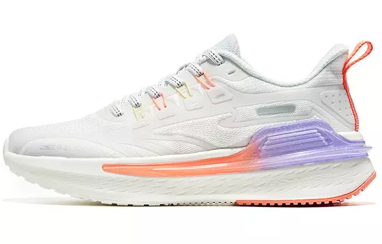 Кроссовки женские с низким верхом, белый/флуоресцентно-оранжевый, пудровые Erke