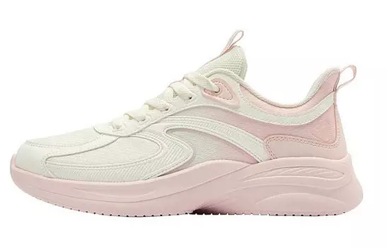 Кроссовки женские с низким верхом бежево-розовый Qiaodan