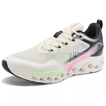 Кроссовки женские с низким верхом бежевые/черные/зеленые Xtep