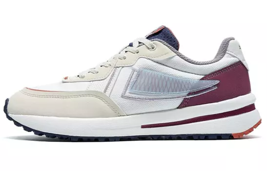 Кроссовки женские с низким верхом бежевые/красные Xtep