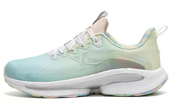 Кроссовки женские с низким верхом, бледно-желтые/спокойно-голубые Xtep