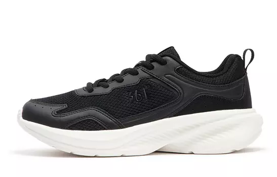 Кроссовки женские с низким верхом, черные/белые 361°