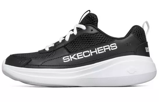 Кроссовки женские с низким верхом, черные/белые Skechers