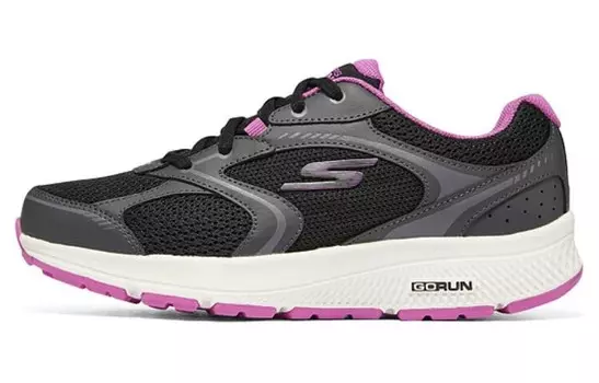Кроссовки женские с низким верхом, черные/фиолетовые Skechers