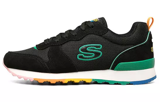 Кроссовки женские с низким верхом, черные/многоцветные Skechers