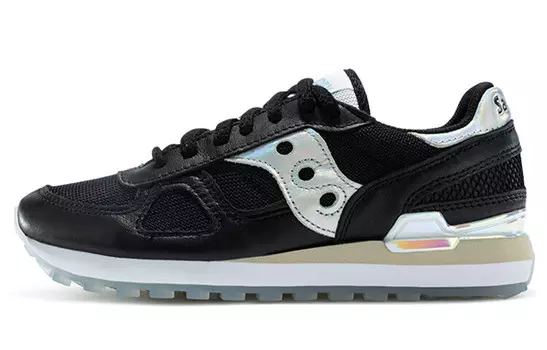 Кроссовки женские с низким верхом, черные/серебристые Saucony