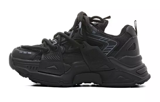 Кроссовки женские с низким верхом, черные Warrior