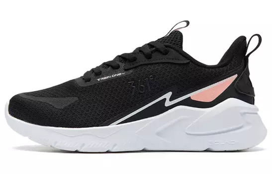 Кроссовки женские с низким верхом, черный/белый 361°