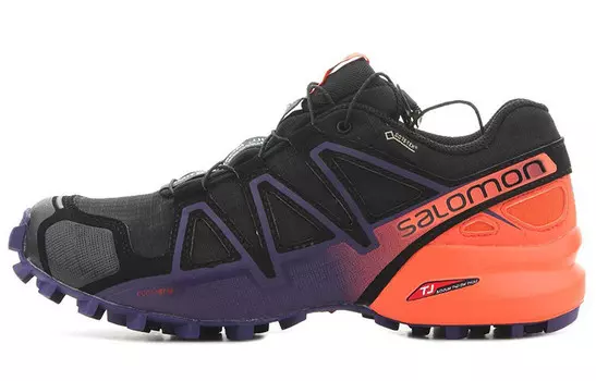 Кроссовки женские с низким верхом Cross Hiking Shoes Black/фиолетовый/оранжевый Salomon