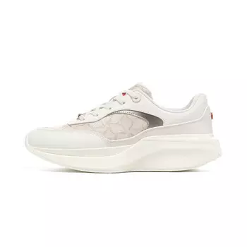Кроссовки женские с низким верхом, цвет: белый/абрикосовый, золотистый Li-Ning 1990