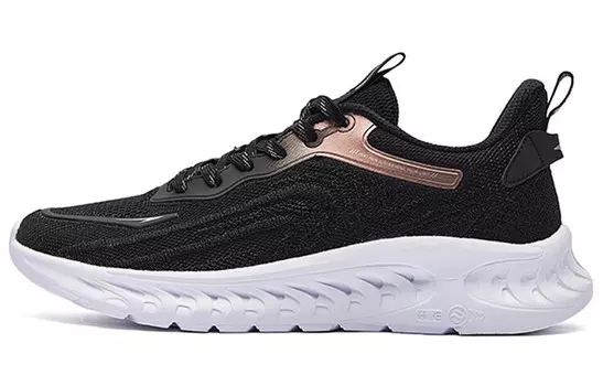 Кроссовки женские с низким верхом, цвет черный/розовый золото Erke