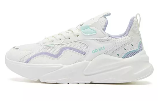 Кроссовки женские с низким верхом цвета слоновой кости Taro Purple Qiaodan