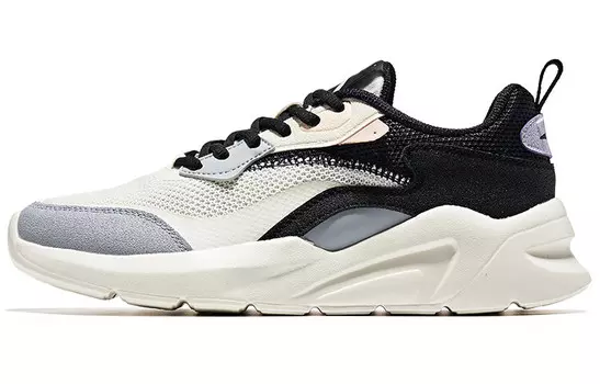 Кроссовки женские с низким верхом цвета слоновой кости/черный Erke