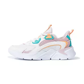 Кроссовки женские с низким верхом цвета слоновой кости/микрокристаллическая пудра Qiaodan, цвет Ivory/microcrystalline powder