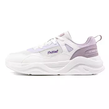 Кроссовки женские с низким верхом Feathers белые/слегка виноградно-фиолетовые 361°