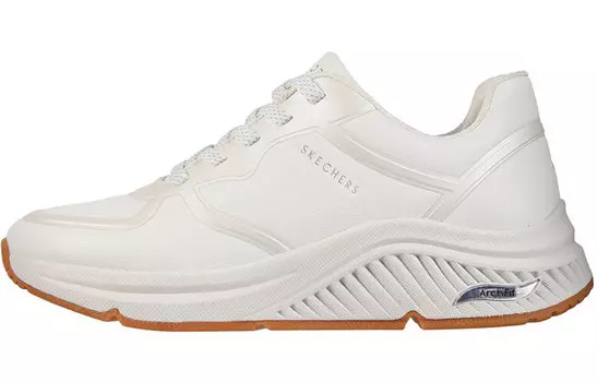 Кроссовки женские с низким верхом кремово-белые Skechers