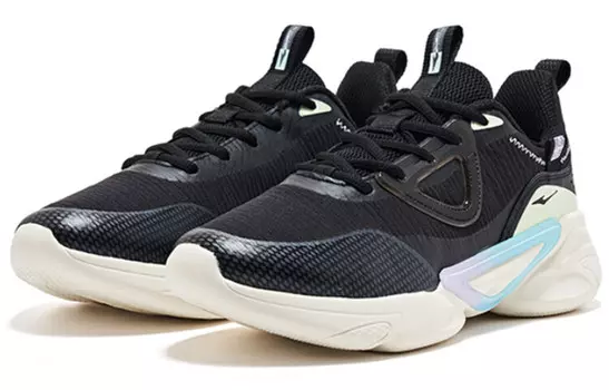 Кроссовки женские с низким верхом, матово-черный/дымчато-голубой Erke