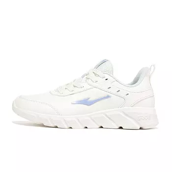 Кроссовки женские с низким верхом, микрокристаллические, белый/фиолетовый с полумесяцем Erke