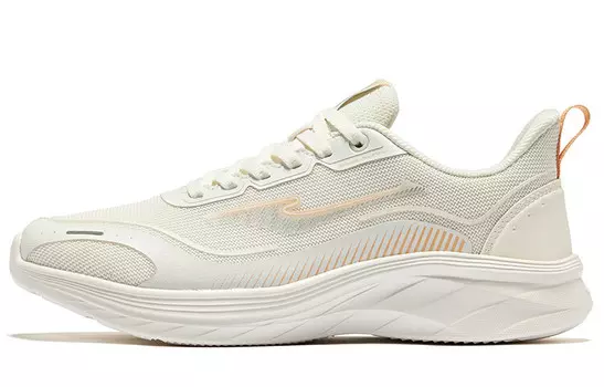 Кроссовки женские с низким верхом микрокристаллические белый коричные оранжевый Erke