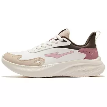 Кроссовки женские с низким верхом микрокристаллические белый / березового цвета Erke