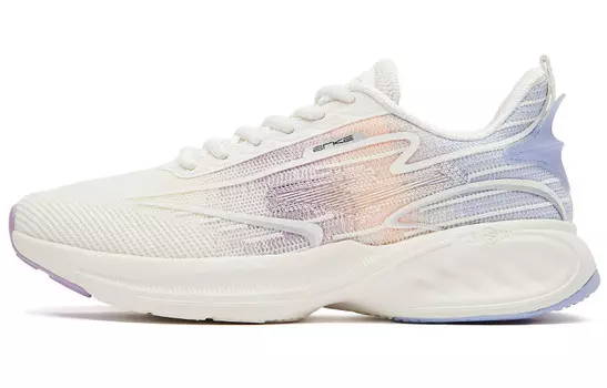 Кроссовки женские с низким верхом Oak Bud белый/фиолетовый с полумесяцем Erke