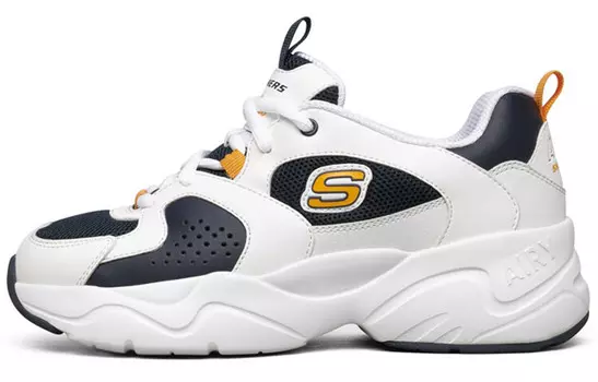 Кроссовки женские с низким верхом оранжевые/белые Skechers