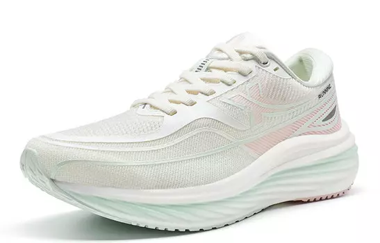 Кроссовки женские с низким верхом Sail Белый/бледно-фруктовый зеленый Xtep