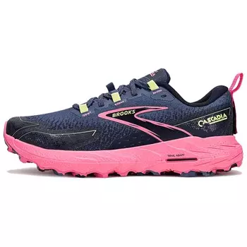 Кроссовки женские с низким верхом серо-голубые/розовые/солнечно-лаймовые Brooks