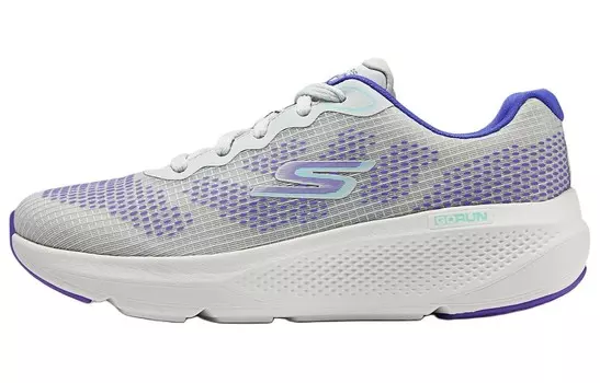 Кроссовки женские с низким верхом серые/сиреневые Skechers