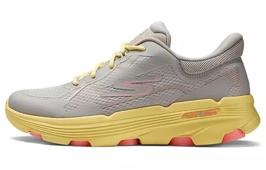 Кроссовки женские с низким верхом серые/желтые Skechers