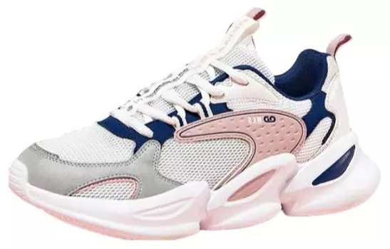 Кроссовки женские с низким верхом White / Light Wisteria Violet Qiaodan