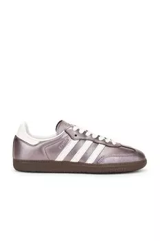 Кроссовки женские Samba OG Adidas Originals, цвет Aurora Metallic, Off White, & Gum
