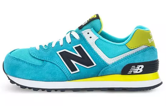 Кроссовки женские серии NB 574 с низким верхом, синие/желтые/черные/белые New Balance