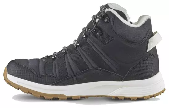 Кроссовки женские SH500 для походов, темно-серые, средней высоты Decathlon