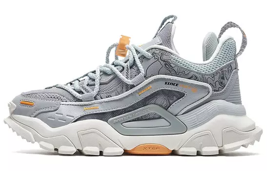 Кроссовки женские Shanhai Collection Chunky с низким верхом серо-зеленого цвета Xtep