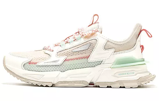 Кроссовки женские Shanhai Collection Chunky с низким верхом бежево-зеленого цвета Xtep