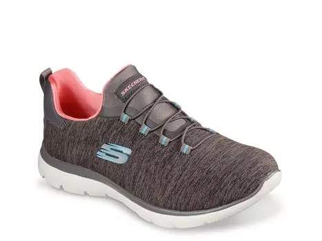 Кроссовки женские Skechers Summits, серый / розовый