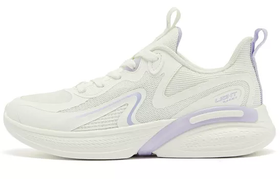 Кроссовки женские Stretch SE Low-top белые/фиолетовые Qiaodan