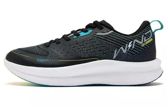 Кроссовки женские Strong Winds SE Low-Top, цвет черный/ультра-голубой Qiaodan