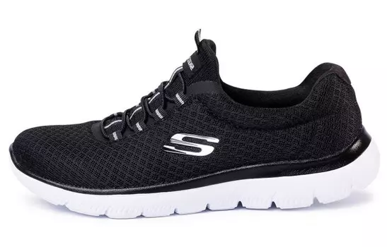 Кроссовки женские Summits с низким верхом, черные/белые Skechers