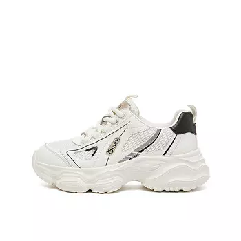 Кроссовки женские толстые низкие 15 Mins, бежевый/черный