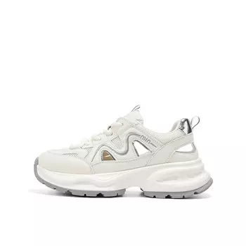 Кроссовки женские толстые низкие 15 Mins, серебряный